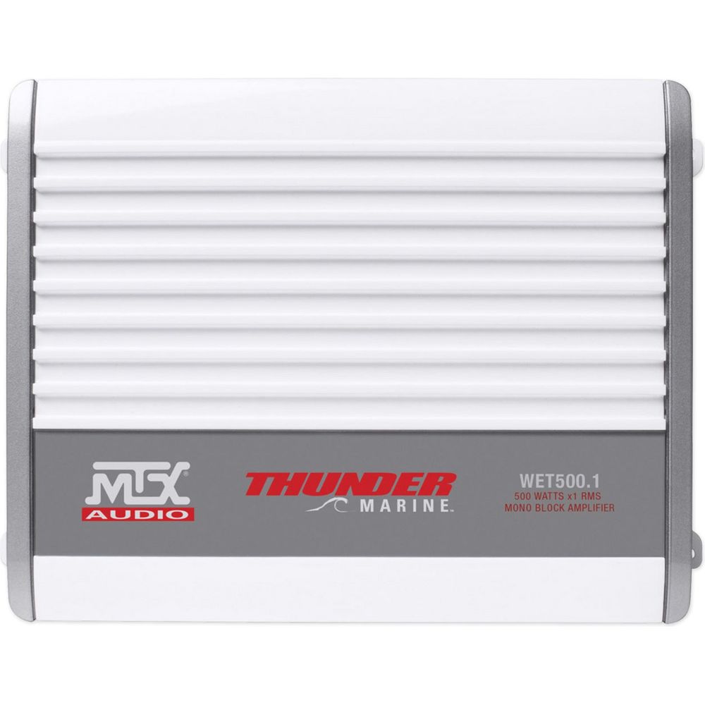 MTX WET500.1 1000w Marine Mono Amplifier Class D+Amp Kit 4 Boat/ATV/UTV/RZR/Cart