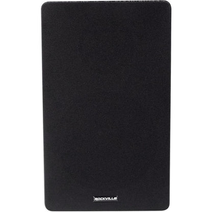 RockShelf 68B Black 6.5" Home Bookshelf Speakers+8" Wood Stands
