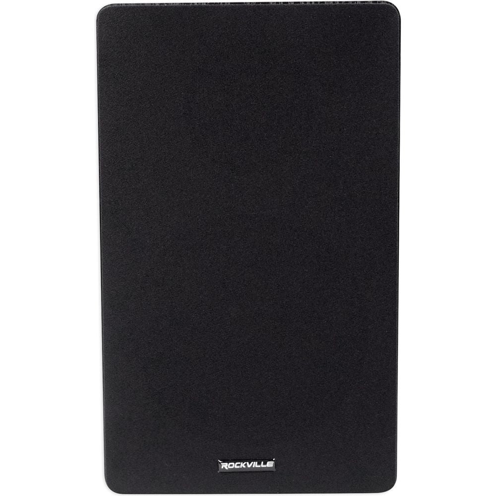 RockShelf 68B Black 6.5" Home Bookshelf Speakers w/21" Stands