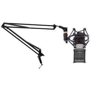 Samson C01 Studio Condenser Recording Microphone+Shock Mount+Pop Filter+Boom Arm