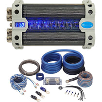 50 Farad Capacitor + 0 Gauge OFC Amp Wiring Kit Bundle