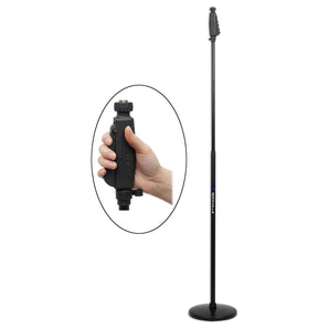 Rockville RVMIC4 Round-Base Microphone Stand With Quick Release Hand Clutch