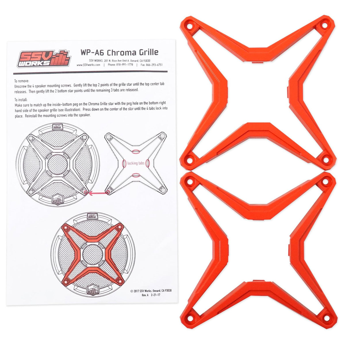 WP-CGS-R Red Speaker Grilles