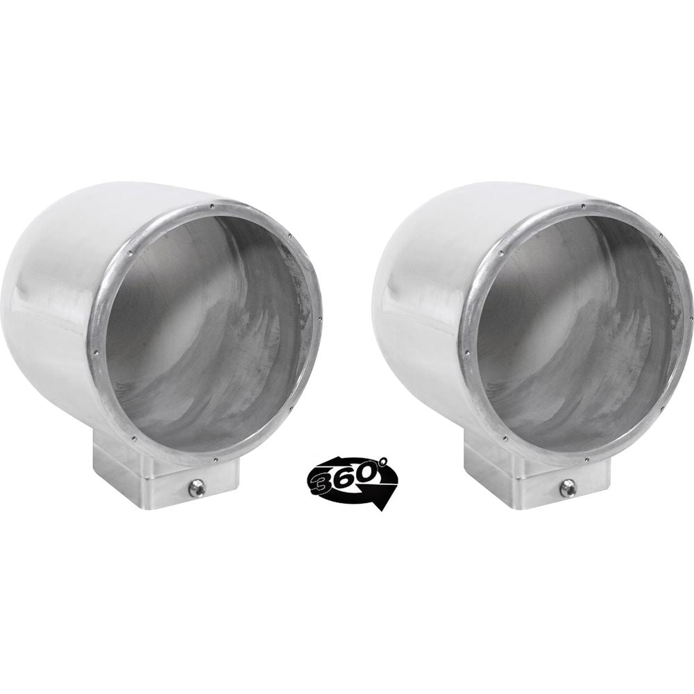 MAC80S 7.7" 360 Degree Swivel Chrome Surface Mount Speaker Pods