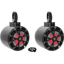 MAC80B Black 7.7" Tower Speaker Pods 2-Pack + MAC360B Swivel Clamps Bundle