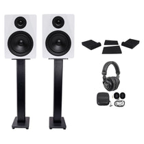 DPM5W 5.25" Monitors 2-Pack + 36" Stands + Pads + PRO-M50 Headphones Bundle
