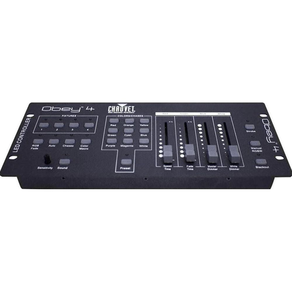 Chauvet Obey 4 Compact DMX-512 LED Wash Light Controller w/3 or 4 Channel Mode