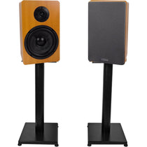 RockShelf 64C Classic 6.5" Home Bookshelf Speakers w/21" Stands