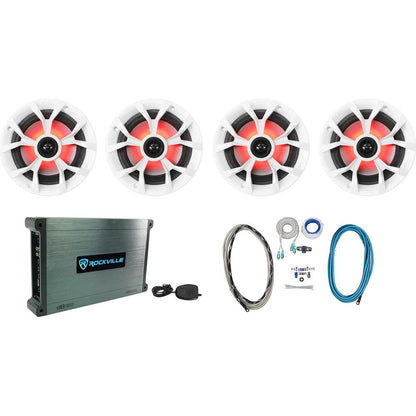 RKL65MBW 4-Pack + DBM45 Marine Amplifier Bundle