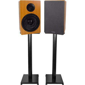 Pair Rockville RockShelf 64C Classic 6.5" Home Bookshelf Speakers w/29" Stands