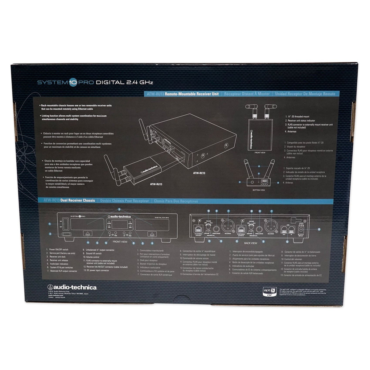 Audio Technica ATW-1312/L System 10 PRO Wireless Handheld+Lavalier Microphone