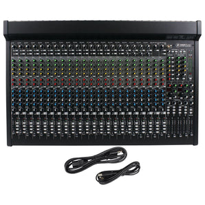 New Mackie 2404VLZ4 24-channel Mixer+ATH-M30X Headphones+PRO37 Mic+XLR Cables