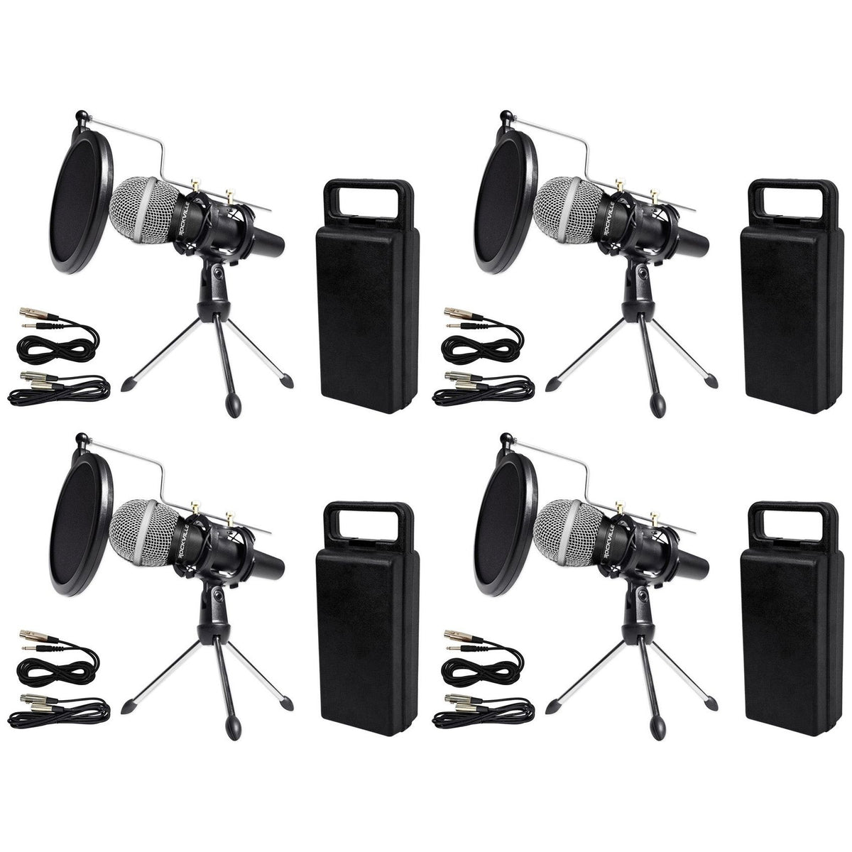 RMC‑XLR 4-Pack + RTMS21 Desktop Stands Bundle