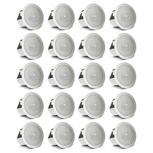 (20) JBL CONTROL 12C/T 3" 15w 70v In-Ceiling Speakers For Restaurant/Bar/Cafe