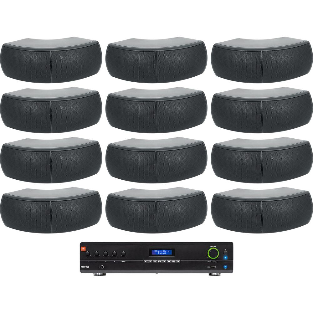 VMA1120 Amplifier + (12) Black WET-D4 Dual 4" Speakers Bundle