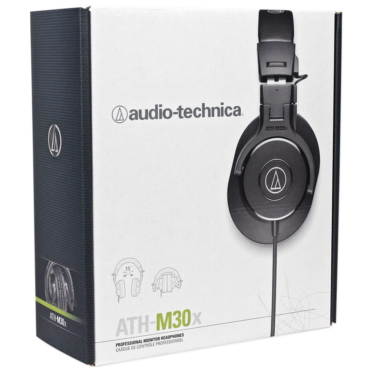 ATW-1101/H92-TH Wireless Beige Headset Mic System with ATH-M30X Headphones