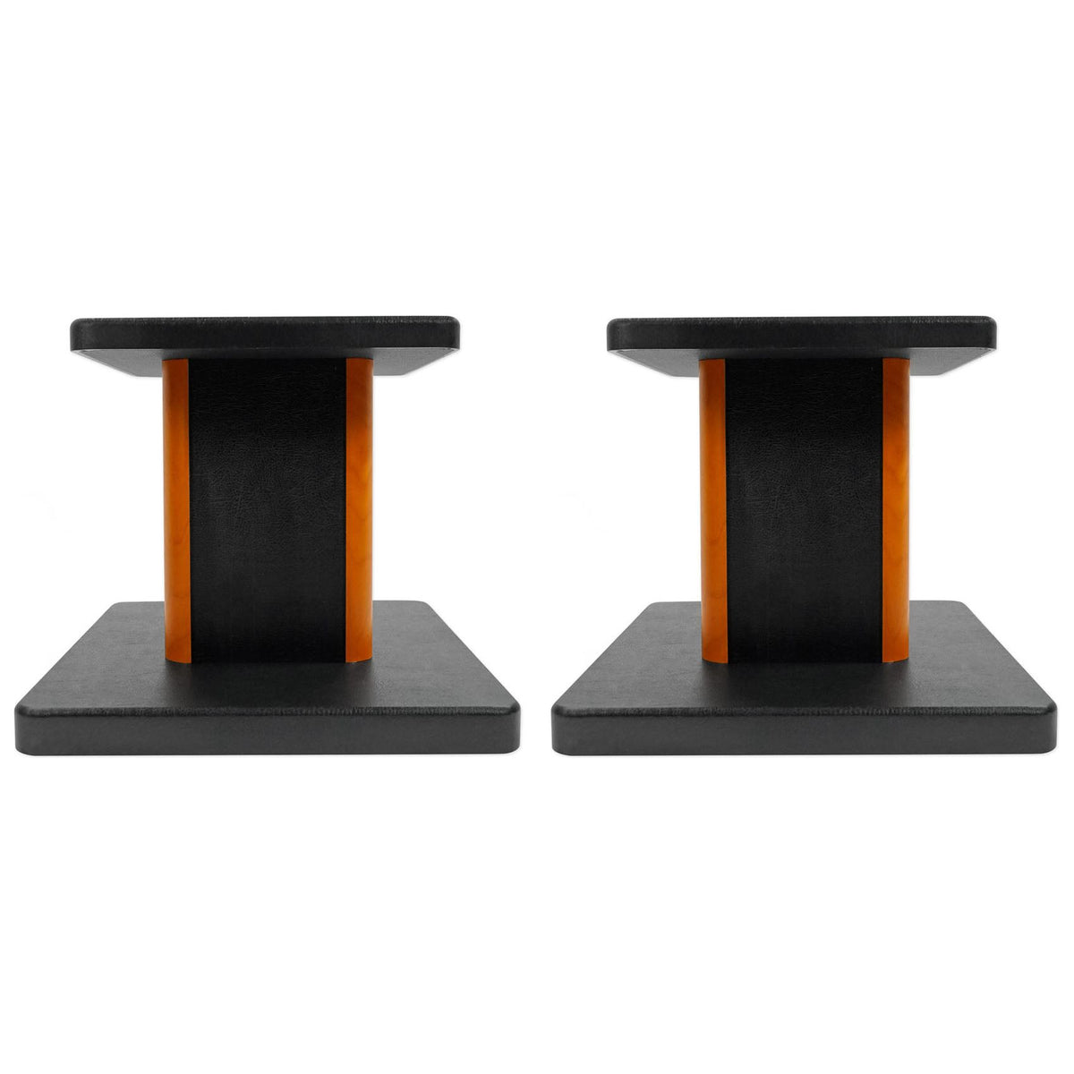 (2) APM5C 5.25" 250W Powered USB Studio Monitor Speakers + Wood Stands