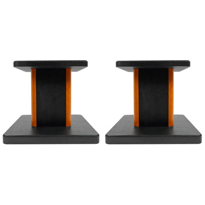 (2) APM5C 5.25" 250W Powered USB Studio Monitor Speakers + Wood Stands