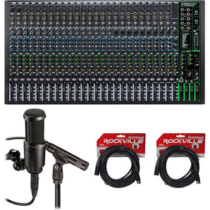 Mackie ProFX30v3 30-Channel 4-Bus Effects Mixer ProFX30 v3+AT2020+AT2021 Mics