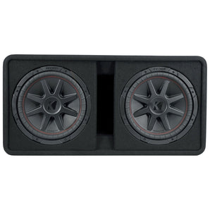 KICKER 48DCVR122 CompVR 1600w Dual 12" Car Subwoofers in Vented Sub Box 2-ohm