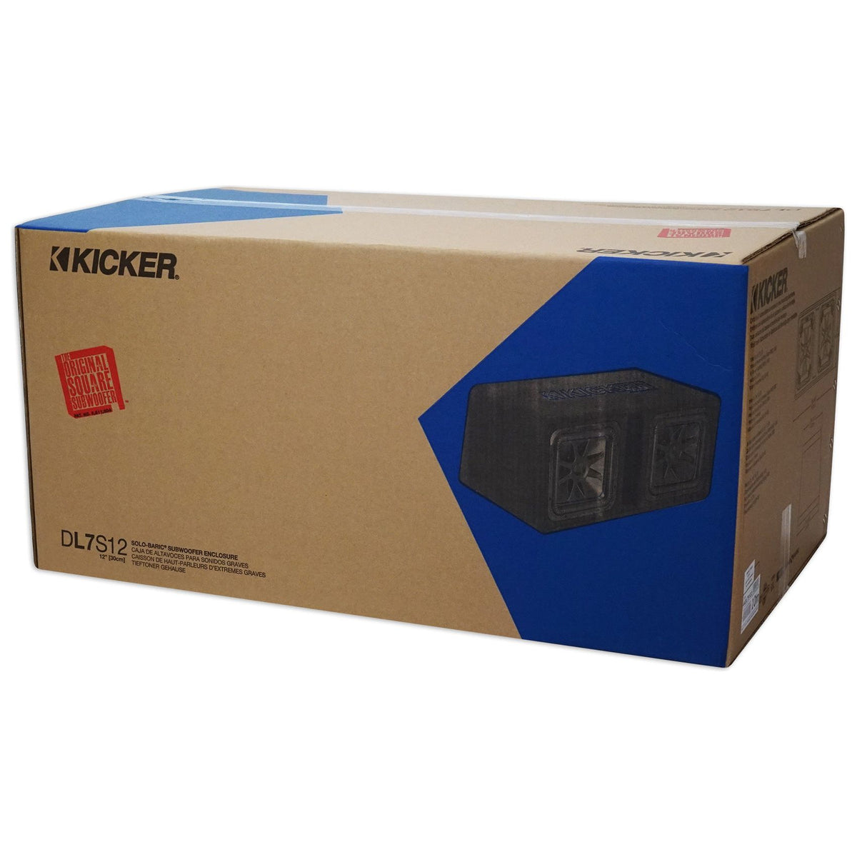 Kicker 44DL7S122 Dual 12" 3000w L7 Solo-Baric L7S Loaded Subwoofer Box+Amp+Wires