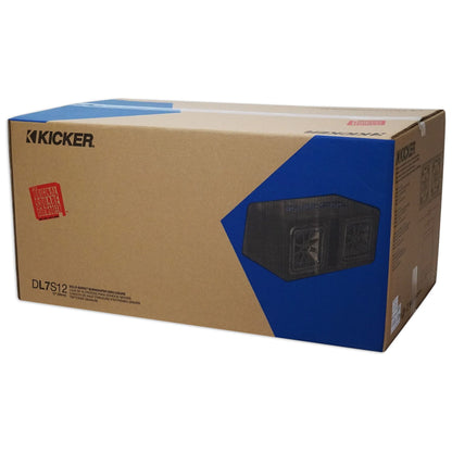 Kicker 44DL7S122 Dual 12" 3000w L7 Solo-Baric L7S Loaded Subwoofer Box+Amp+Wires