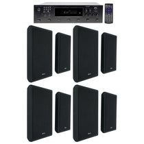 H12X500UBT 6-Zone Receiver & 4x RockSlim Black 5.25" Speaker Bundle