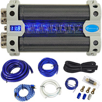 50 Farad Capacitor + 0 Gauge Amp Wiring Kit Bundle
