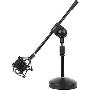 Rockville Podcast Recording Studio Microphone Mic Stand+Boom+Shock Mount