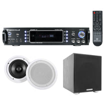 RPA60BT Home Theater Bluetooth Receiver+(2) 8" In-Ceiling Speakers+Sub