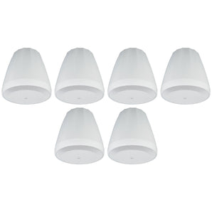 (6) JBL Control 64P/T 4" 30w Commercial 70v Hanging Pendant Speakers C64P/T-WH