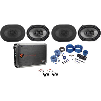 6x8" Factory Speaker Replacement Kit+4-Ch Amp For 04-2006 Ford F-150