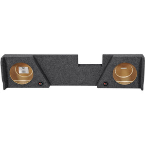 Double Cab Dual 10" Downfire Subwoofer Sub Box Enclosure For 2014-2017 GMC/Chevy