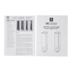 (2) JBL CBT 1000 1500 Watt White Wall Mount Line Array Column Speakers+Extension