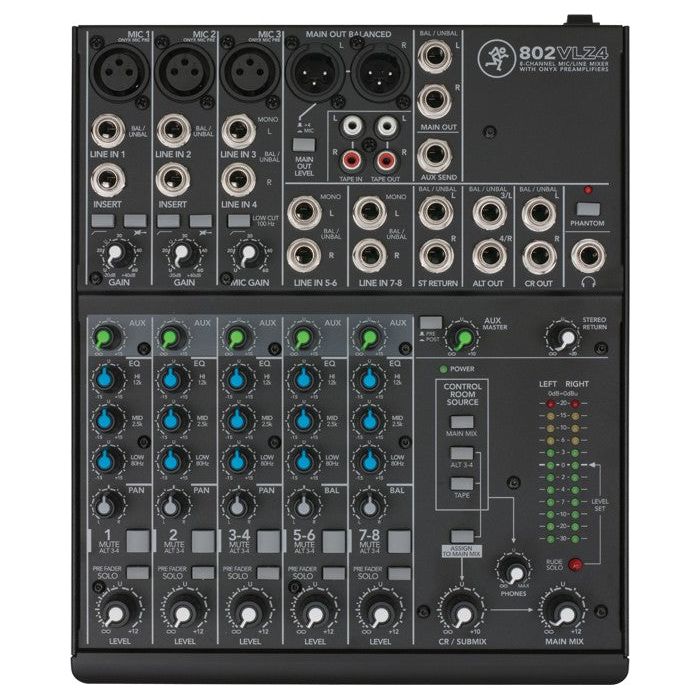 802VLZ4 8-Channel Mixer & Portable Mixer Stand
