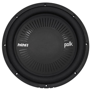 (2) Polk Audio MM 1242 SVC 12” 2520 Watt Subwoofers+Sealed Enclosure Box+Rockmat