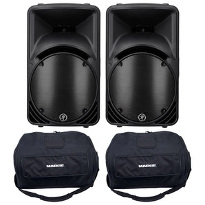 (2) Mackie C300Z Compact 12" Passive 2-Way PA Speakers+(2) Travel Speaker Bags