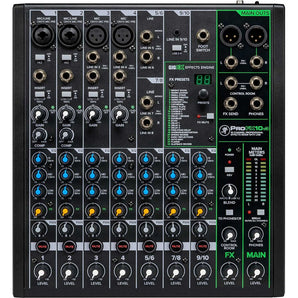 Mackie ProFX10v3 10-Channel Professional Effects Mixer w/USB+(3) Mics ProFX10 v3