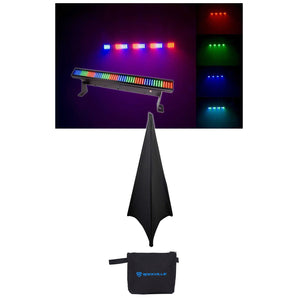 Chauvet COLORSTRIP MINI DMX LED Multi-Color DJ Light Bar Color Strip+Free Scrim