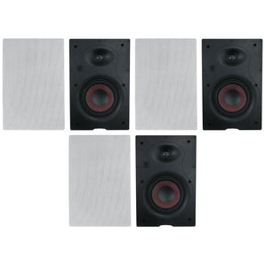 (6) Rockville WA658 6.5" In-Wall Home Speakers w Kevlar Woofer+Silk Dome Tweeter