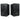 2) Rockville RockShelf 58B Black 5.25" Home Bookshelf Speakers+8" Speaker Stands