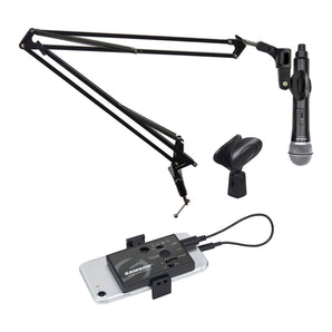 Samson Go Mic Mobile Wireless ASMR Recording Streaming Kit w/Microphone+Boom