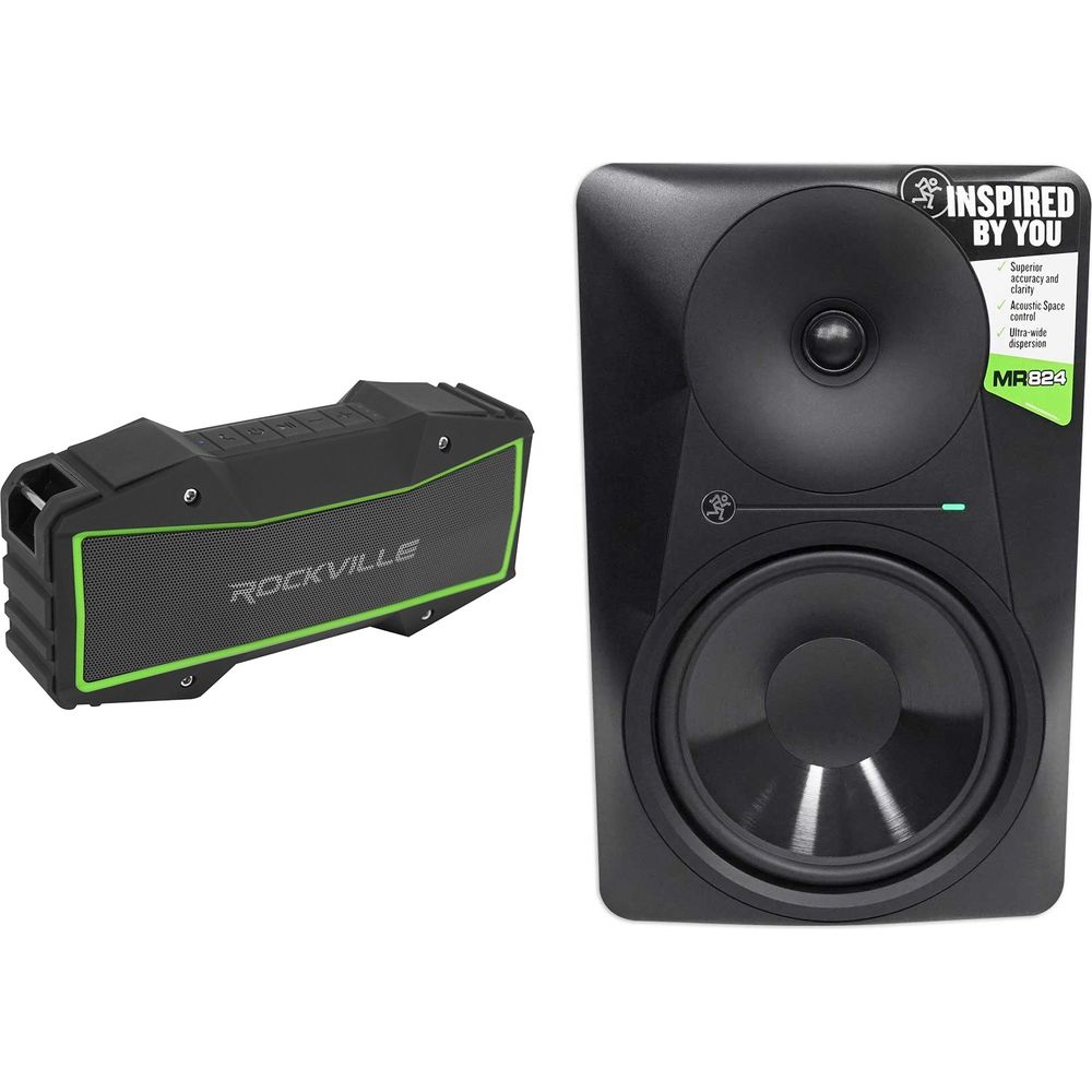 MR824 8" 85 Watt Powered Studio Monitor Class A/B Bi-Amped+Free Speaker