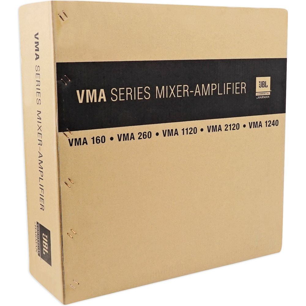 VMA1120 Commercial Amplifier + (12) Cube 3.5" Black Wall Speakers
