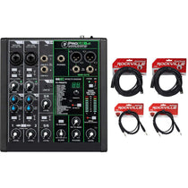 ProFX6v3 6-Channel Pro Effects Mixer w/USB + XLR + 1/4" Cables