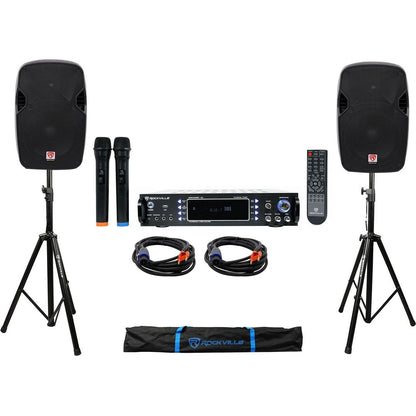 SPGN124 2-Pack + RPA70WBT Karaoke Amplifier Bundle
