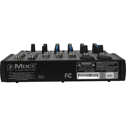 Mix8 8-Channel Mixer, Low Noise + Rockville DI Box + Cable