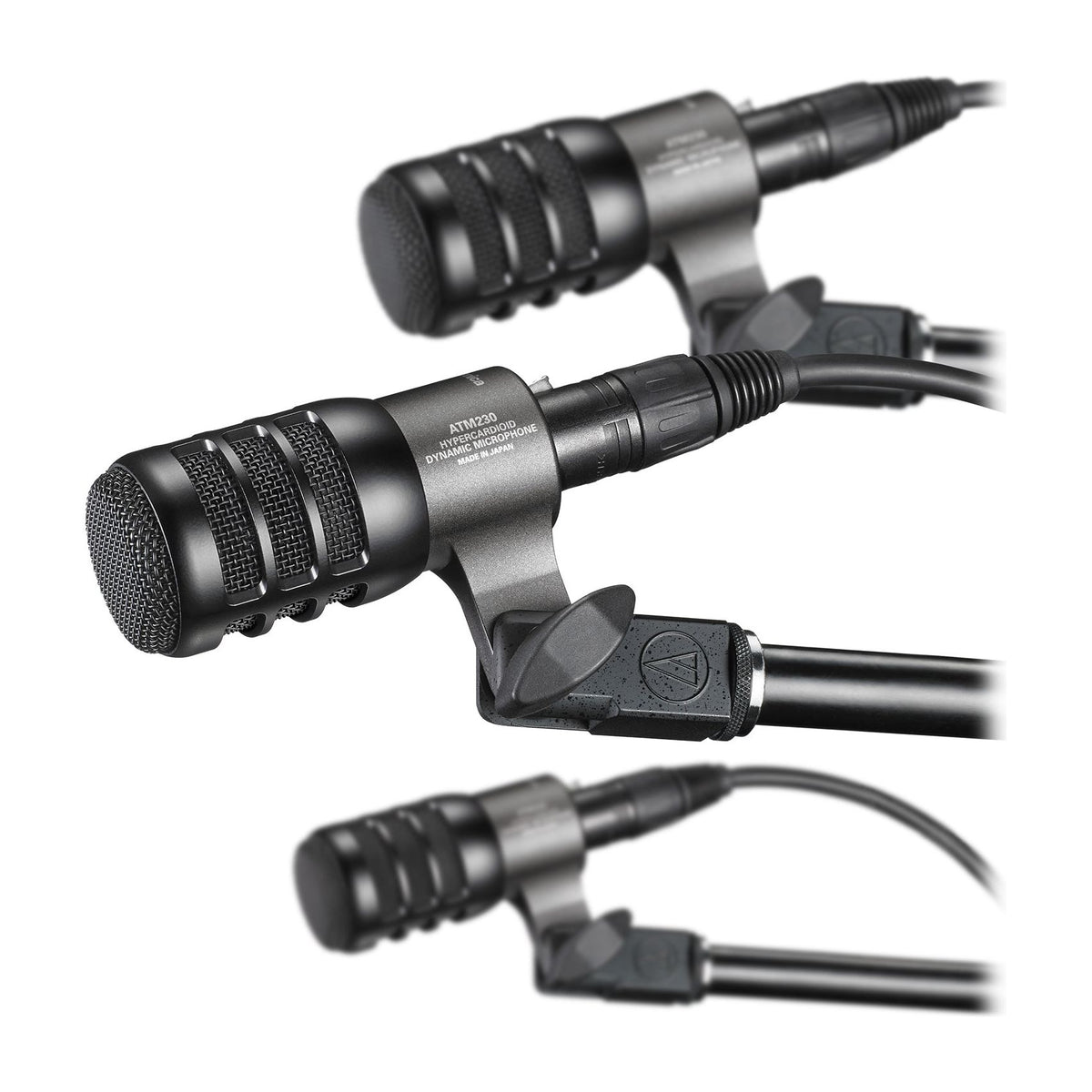 Audio Technica ATM230PK (3) Dynamic Instrument Microphones Drum Mics + Mounts