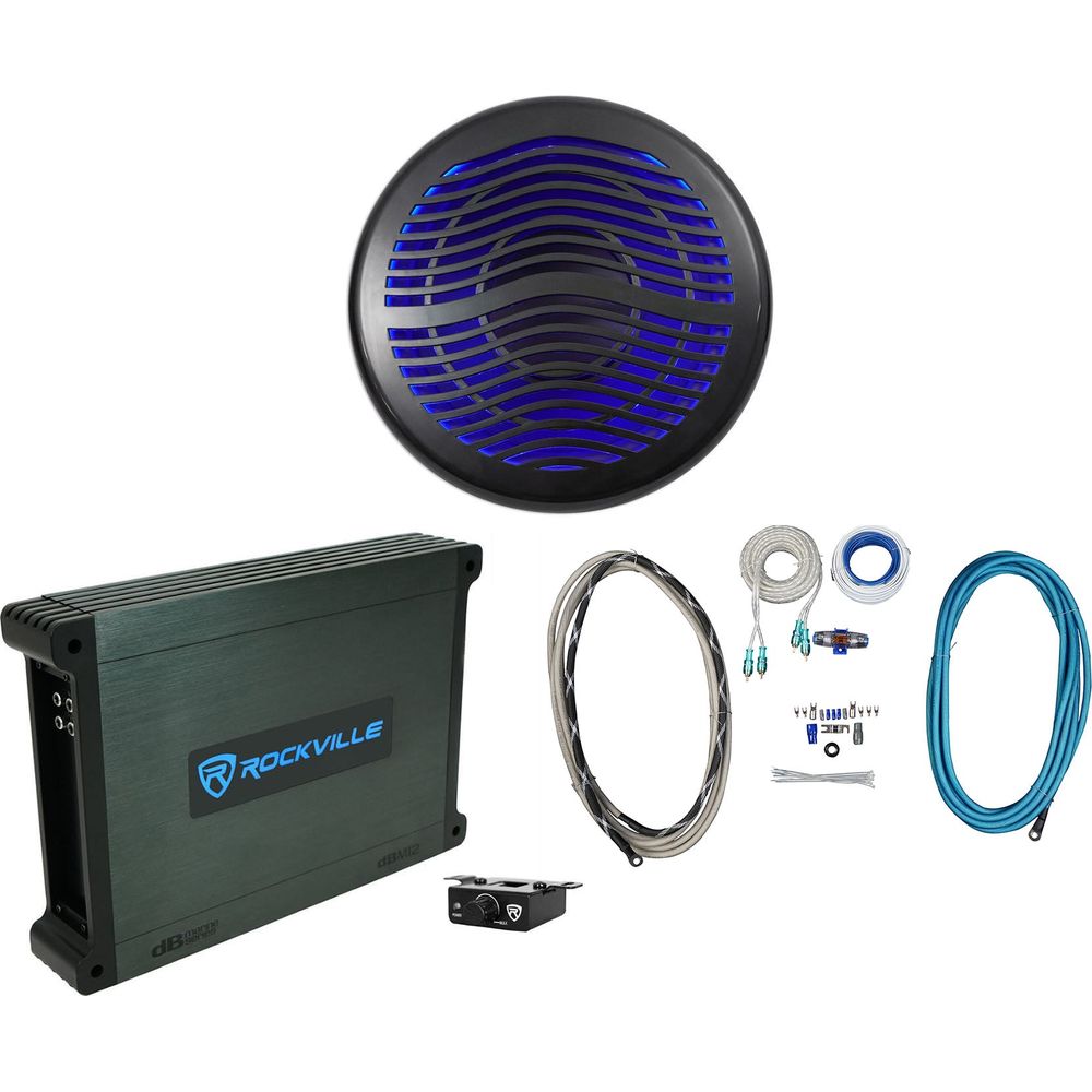 MS12LB Black + dBM12 Marine Amplifier Bundle