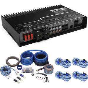 AudioControl LC-6.1200 1200w 6 Channel Amplifier/Bass Processor+OFC Amp Kit
